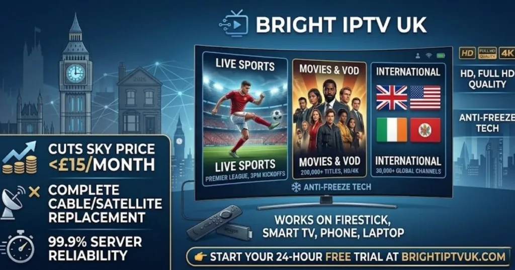 Best IPTV UK 2026 – 30,000+ Live Channels, HD & 4K Streaming