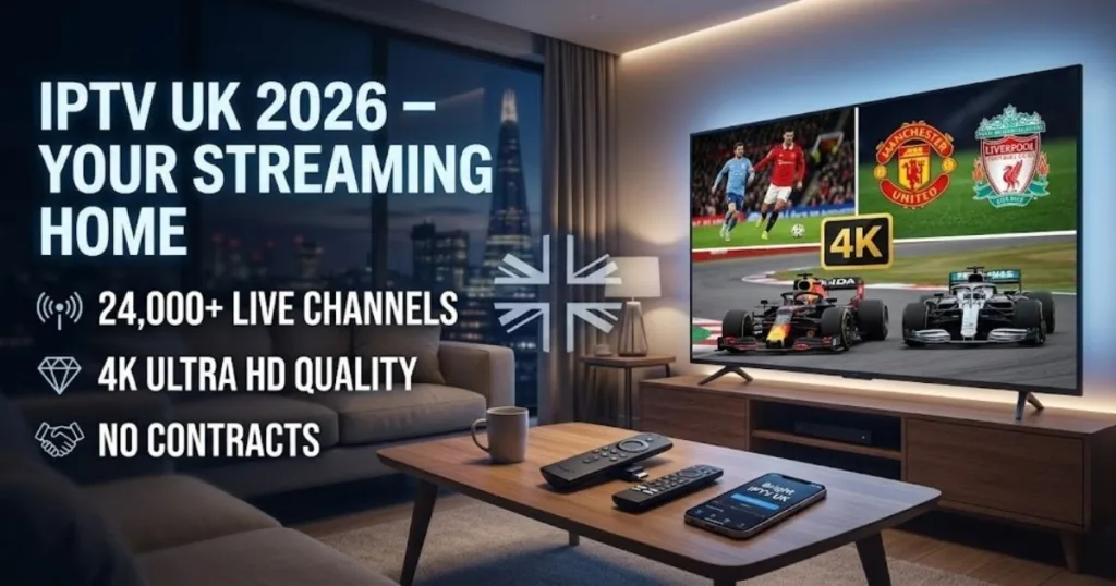 IPTV UK 2026 – 24,000+ Live Channels, 4K Quality, No Contracts
